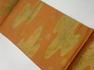 リサイクル　ヱ霞に花唐草模様織出し名古屋帯